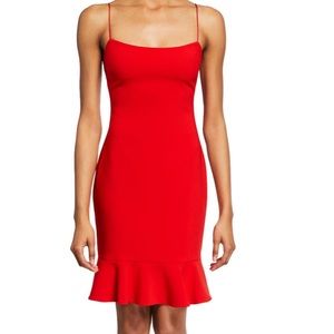 Red likely BANKS dress